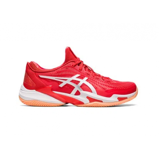 TÊNIS ASICS COURT FF 3 NOVAK CLAY - FIRE RED/WHITE